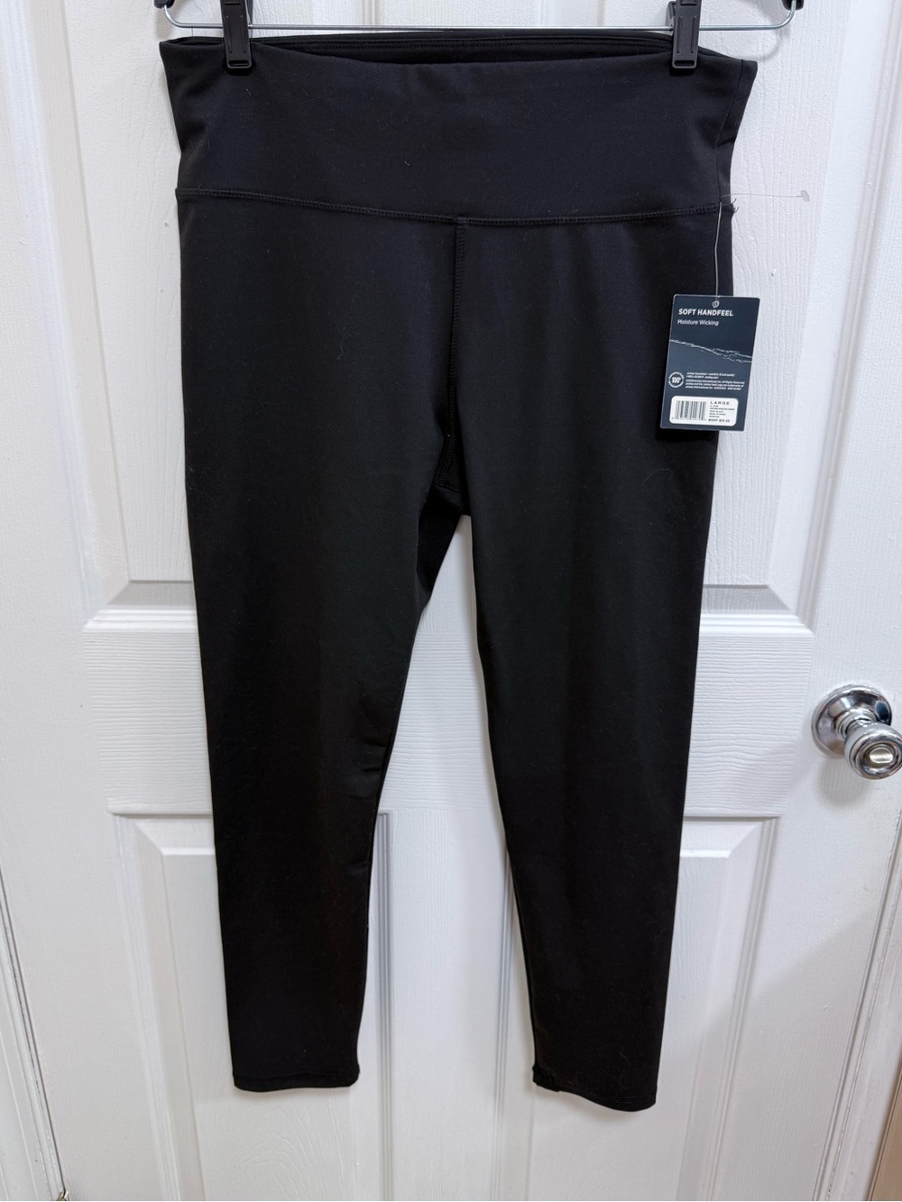 NWT Jockey Deep Black High-Waist Leggings, Size Large